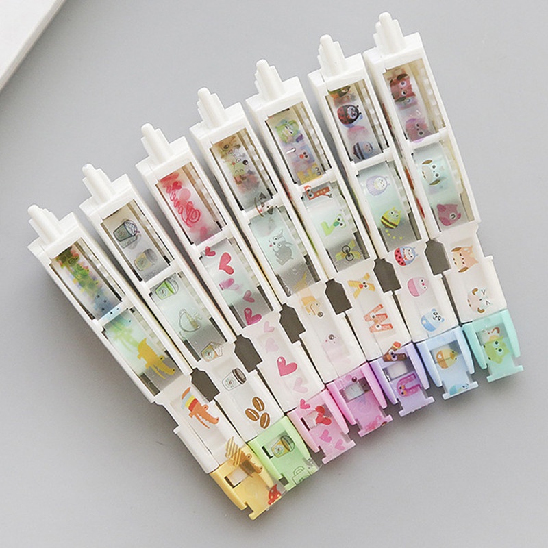 Set 4 dây đai RUIXIANG dập nổi họa tiết hoạt hình xinh xắn điều chỉnh tư thế cầm bút viết tiện lợi