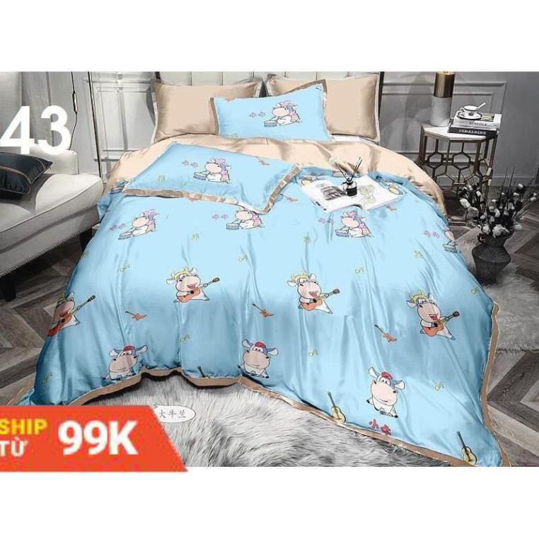 Drap giường Tencel 🎁MẪU MỚI🎁 Giảm 10k nhập [CHAN GA GOI] Chăn ga gối đệm lụa tencel cao cấp .