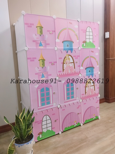 [SHIP NOW] TỦ NHỰA GHÉP 12 Ô ĐỂ QUẦN ÁO ĐA NĂNG THÔNG MINH SÂU 47cm hoặc 37cm. Tặng kèm 2 treo quần áo.