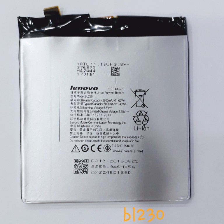 Pin thay BATTERY LENOVO BL230 VIBE Z2 3000mAh