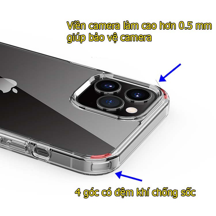 [Mã ELFLASH5 giảm 20K đơn 50K] Ốp iphone 12 Likgus Lưng Meka Trong Suốt , Chống Ố Màu , Đệm Khí 4 Góc Chống Sốc