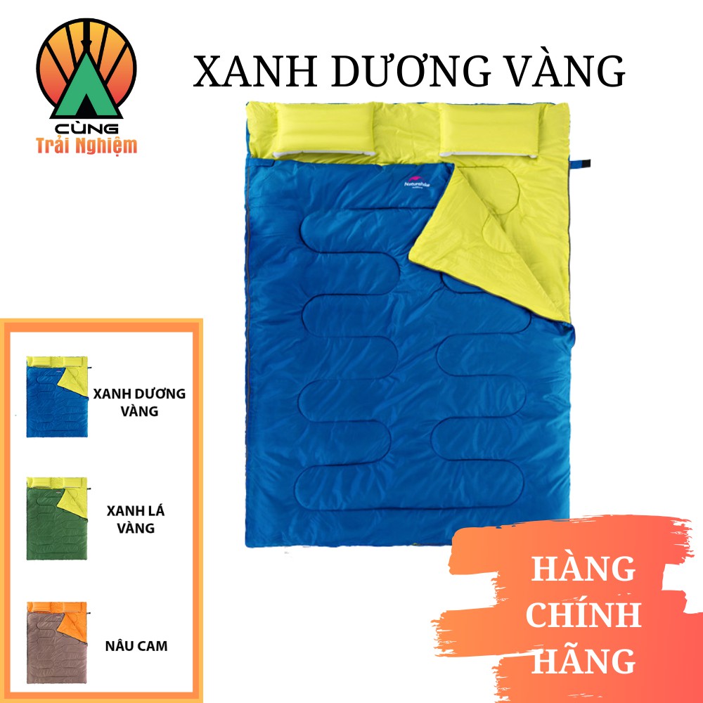 [CHÍNH HÃNG] Túi Ngủ Văn Phòng, Du Lịch, Cho 2 Người NatureHike SD15M030-J, Kèm Gối, Siêu Tiện Lợi