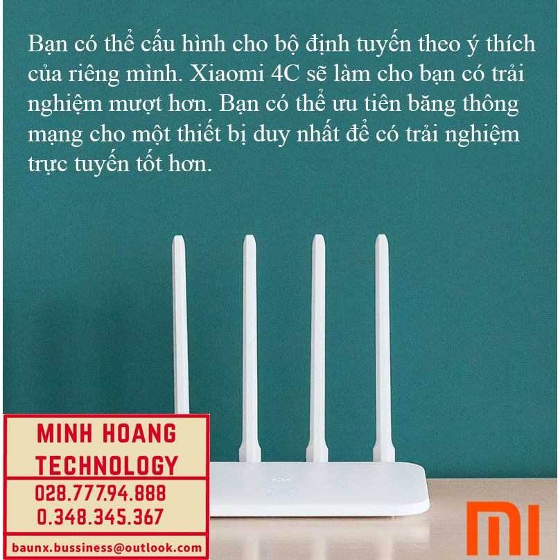 Bộ phát WiFi Xiaomi Mi Router 4C - Tốc Độ 300Mbps 4 Anten Wifi Router