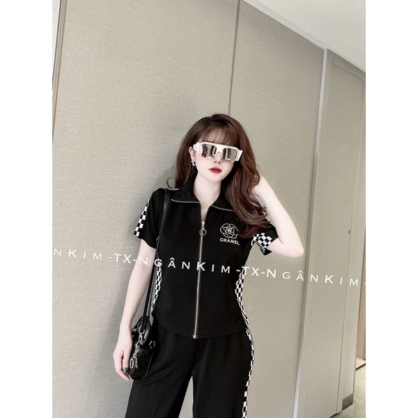 SÉT BỘ HOA TRÀ ÁO KHOÁ CỔ TRỤ