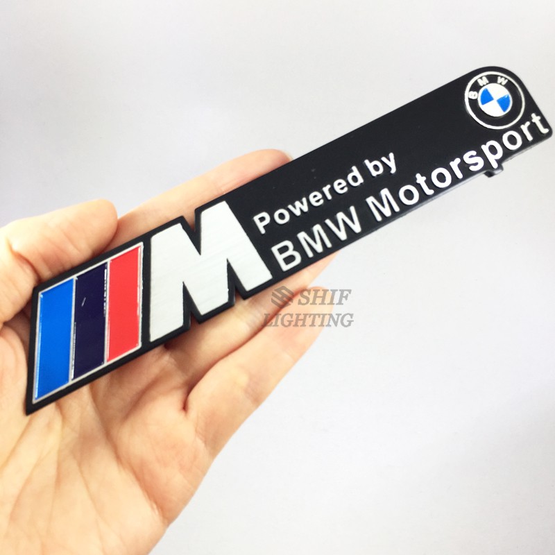 Miếng dán logo xe BMW bằng kim loại