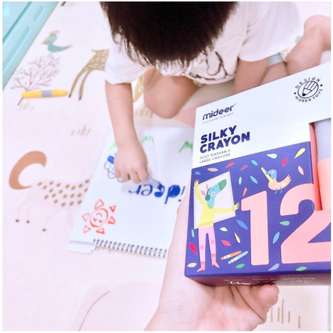 Bút sáp Silky crayon của Mideer- an toàn cho bé