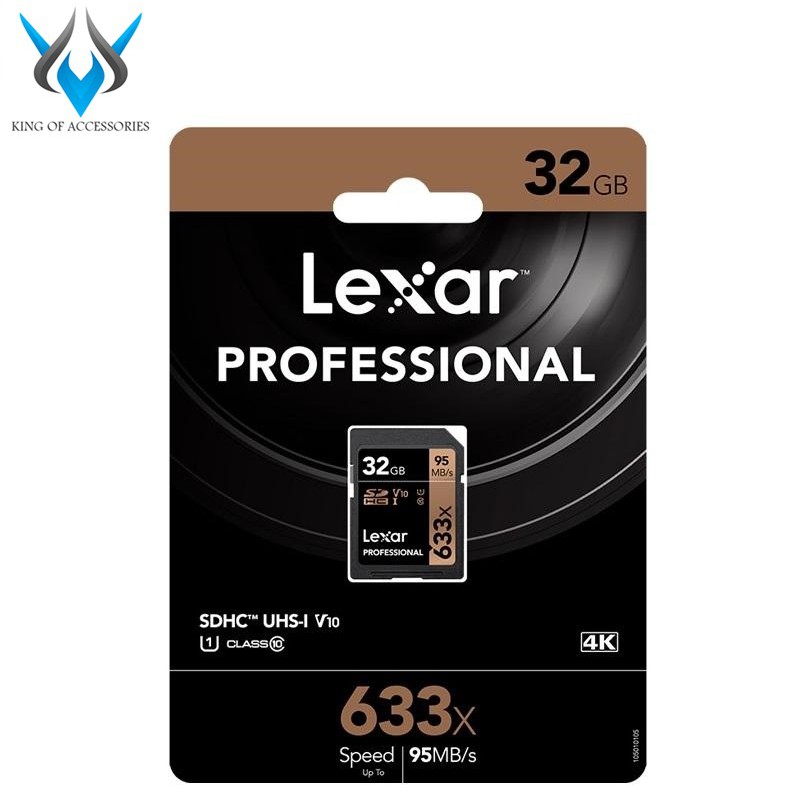 Thẻ Nhớ SDHC Lexar Professional 633x 32GB UHS-I U1 V10 95MB/s (Vàng)