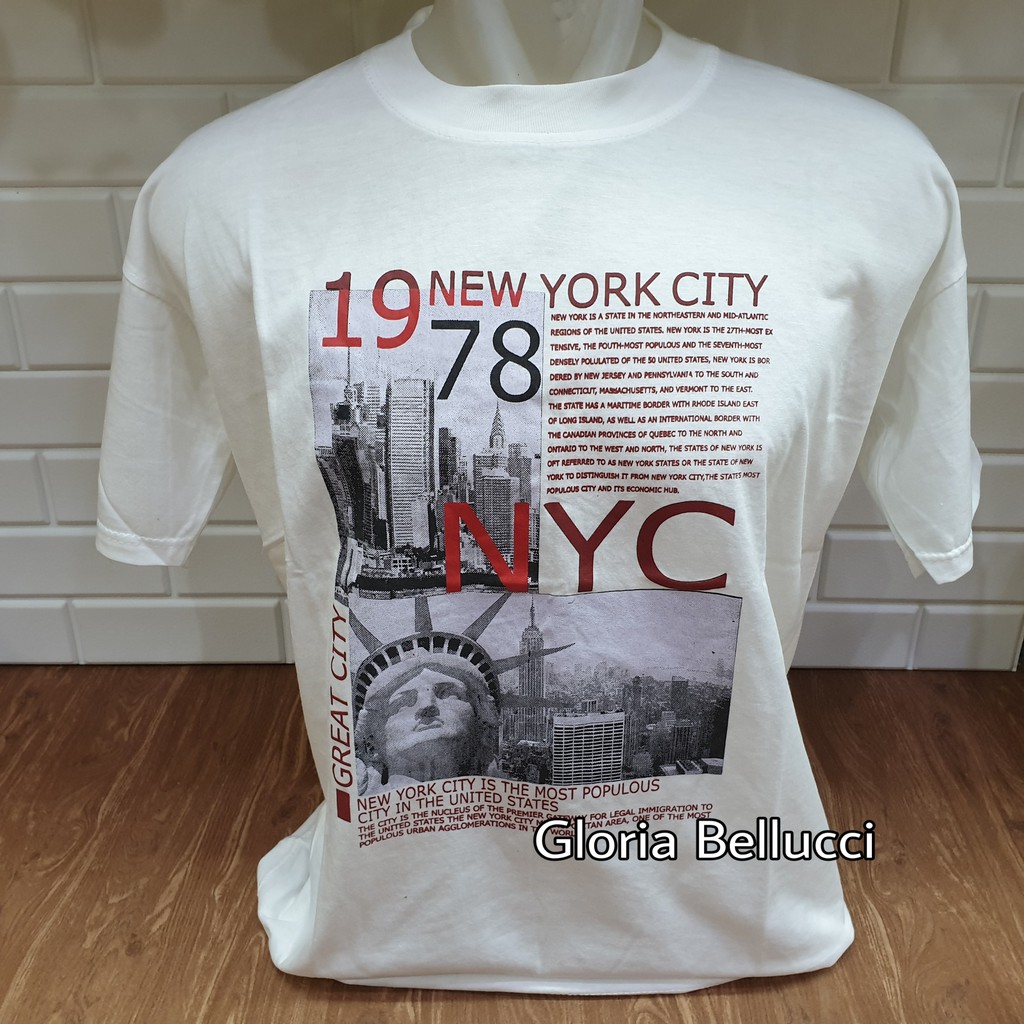 Áo Thun In Hình Newyork Souvenir New York By2 American Liberty Usa