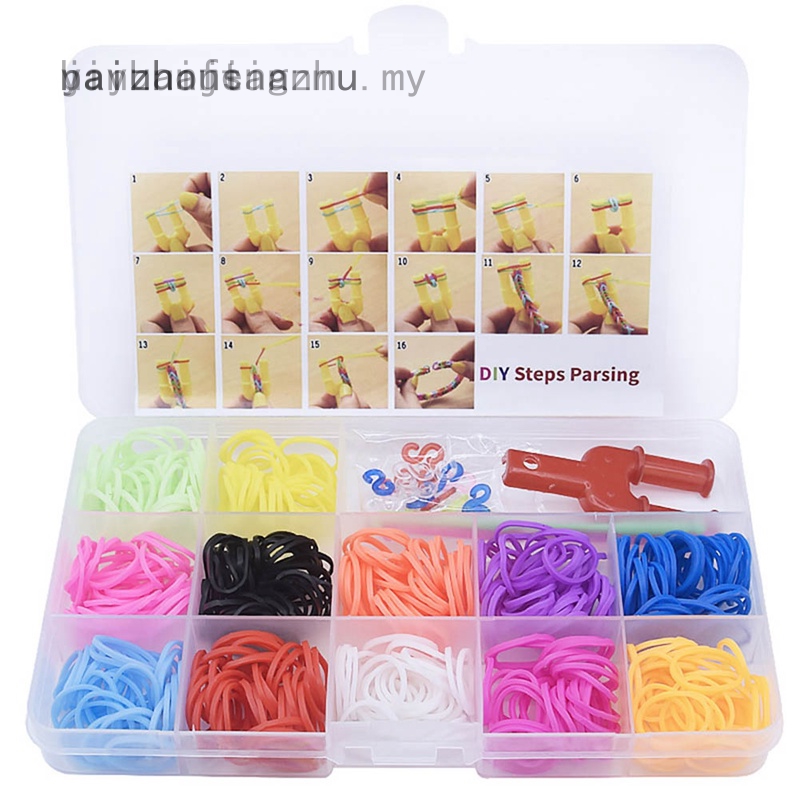 Bộ 600 Dây Thun Cao Su + Kim + Vòng Tay Tự Làm