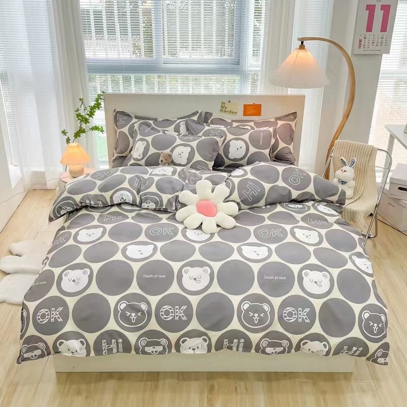 [ XẢ KHO ] Bộ Chăn Ga Gối Cotton Poly 4 Món, Mẫu Mới ( KHÔNG KÈM RUỘT )