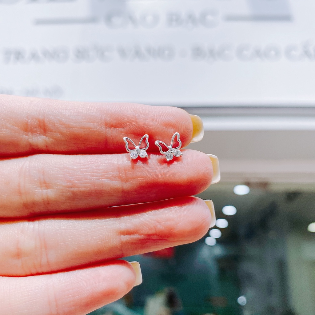 Khuyên Tai Bạc Ta Cao Cấp CaoBac Silver Nhiều Hoạ Tiết Dễ Thương, Phụ Kiện Trang Sức Dành Tặng Riêng Cho Bạn Nữ