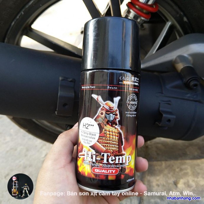 sơn xịt Samurai chính hảng chống cháy-chịu nhiệt-sơn pô. Mã H2***
