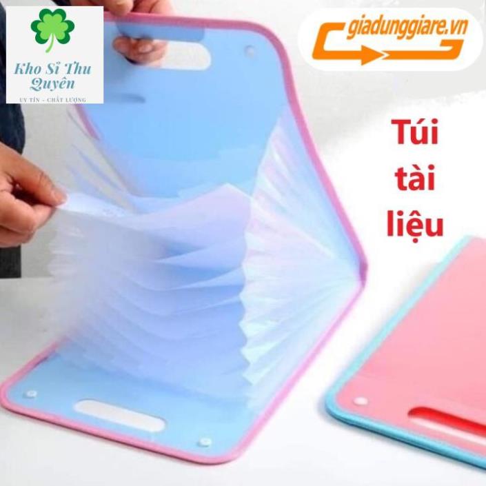 TÚI ĐỰNG HỒ SƠ tài liệu 13 ngăn ( Khổ A4 ) dùng đa năng và tiện lợi dùng cho bé đi học quai sách dễ dàng - giadunggiarre