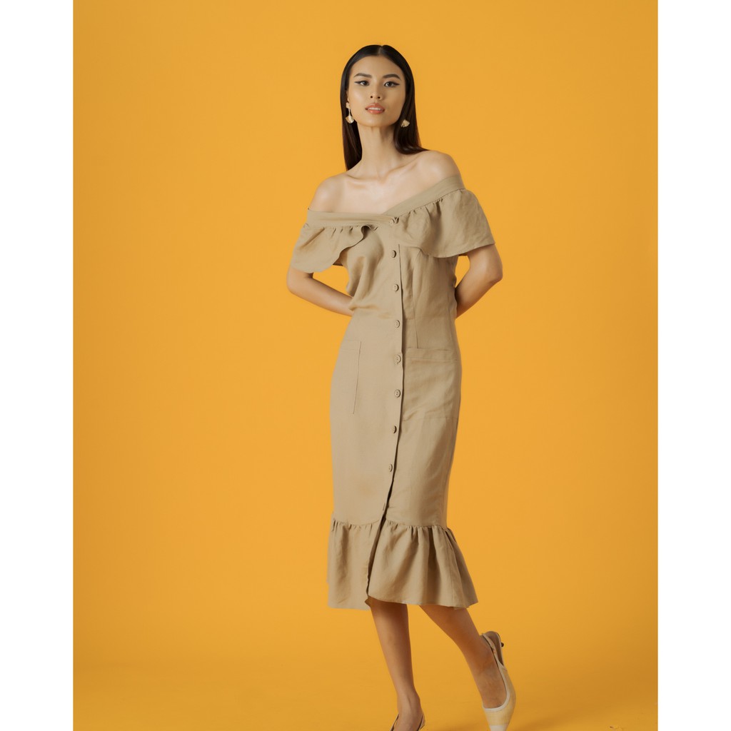 Đầm Linen Vàng Kem F2 Fashion &amp; Freedom