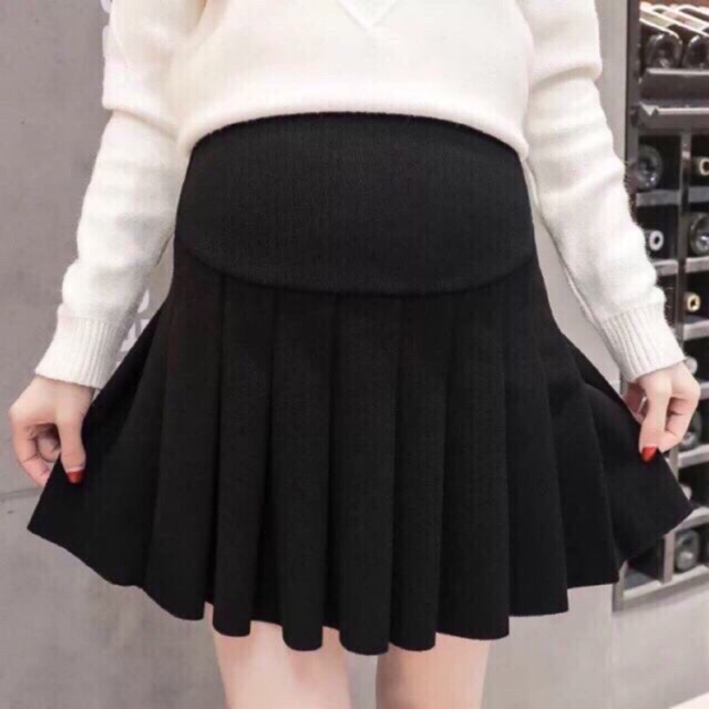 Chân váy bầu xếp ly kèm quần chất liệu umi | BigBuy360 - bigbuy360.vn