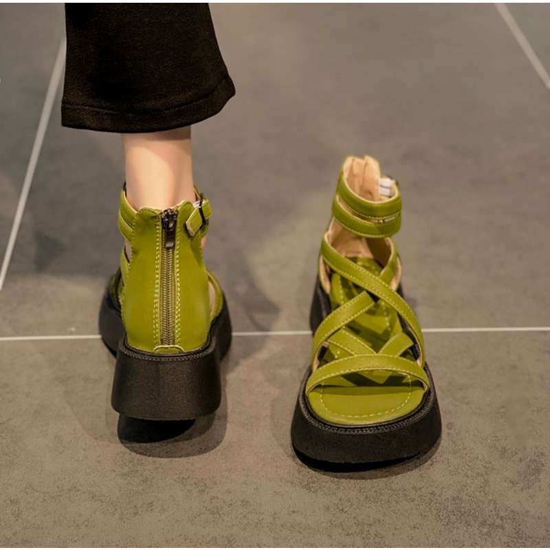 Sandal dây đế bánh mì 4 phân phong cách HQ