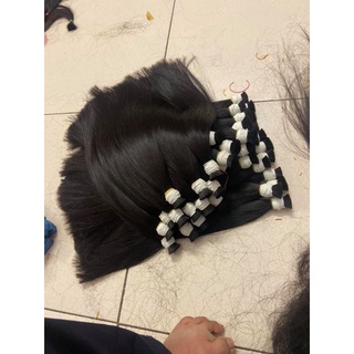 Tóc Nối Thật 55cm 100% Tự Nhiên – Siêu Mềm Mượt, Không Rối, Dài Đẹp