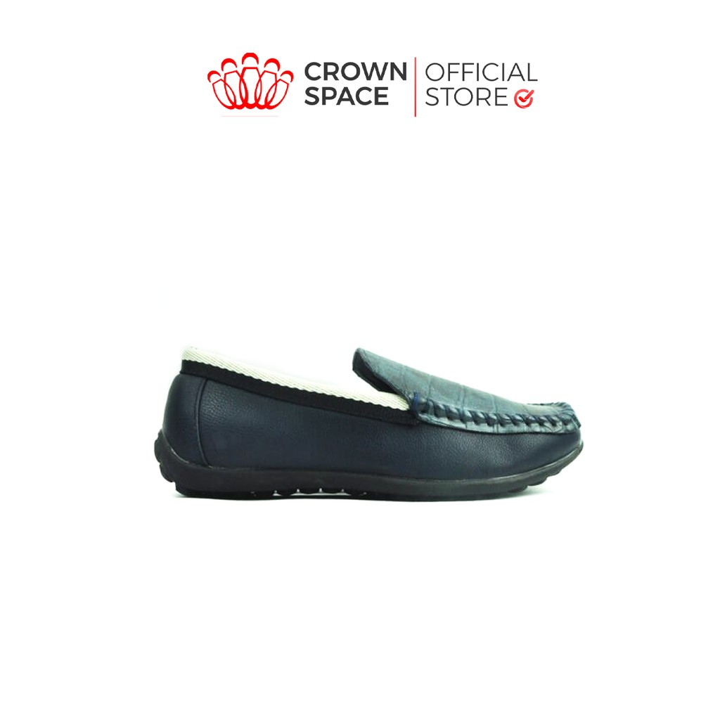 Giày Lười Loafer Bé Trai Đẹp CrownUK George Louis Moccasin Trẻ em Nam Cao Cấp CRUK418 Nhẹ Êm Thoáng Size 32-37/8-15 Tuổi