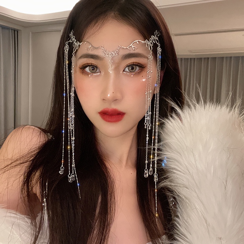 Cài tóc hình đính đá giọt nước kiểu dáng thanh lịch cho nữ