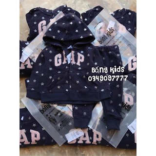 Bộ Nỉ Bé Gái Logo Ngôi Sao Navy G@p 4y(15-17kg)