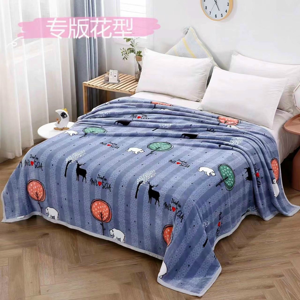 CHĂN MỀN NHUNG TUYẾT CỠ LỚN 2M X 2M2 LOẠI 1KG