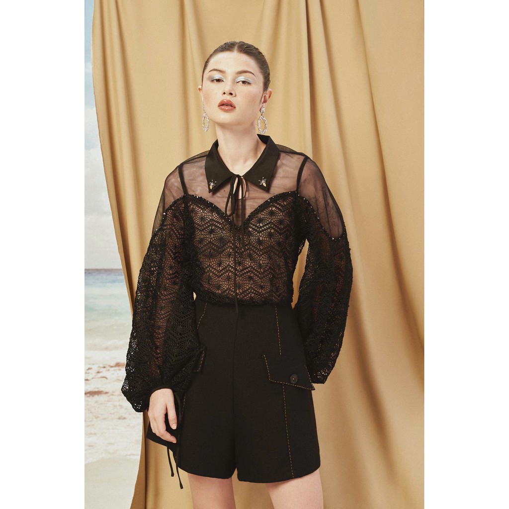 MAVEN - Quần váy đen dáng chữ A Nicole