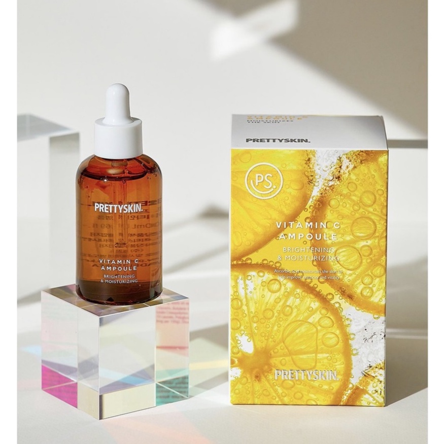 Tinh Chất Dưỡng Sáng &amp; Cấp Ẩm PrettySkin Vitamin C Ampoule Brightening &amp; Moisturizing 50ml