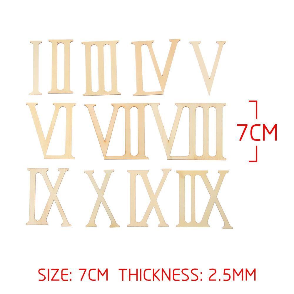 JANE Set 12 Miếng Gỗ Hình Đồng Hồ Trang Trí Nhà Cửa