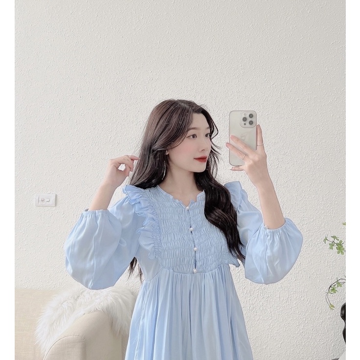 Áo babydoll cúc ngọc