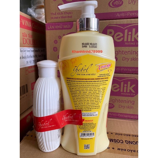 Sữa tắm thebol charming 650g tặng kèm chai nhỏ như hình