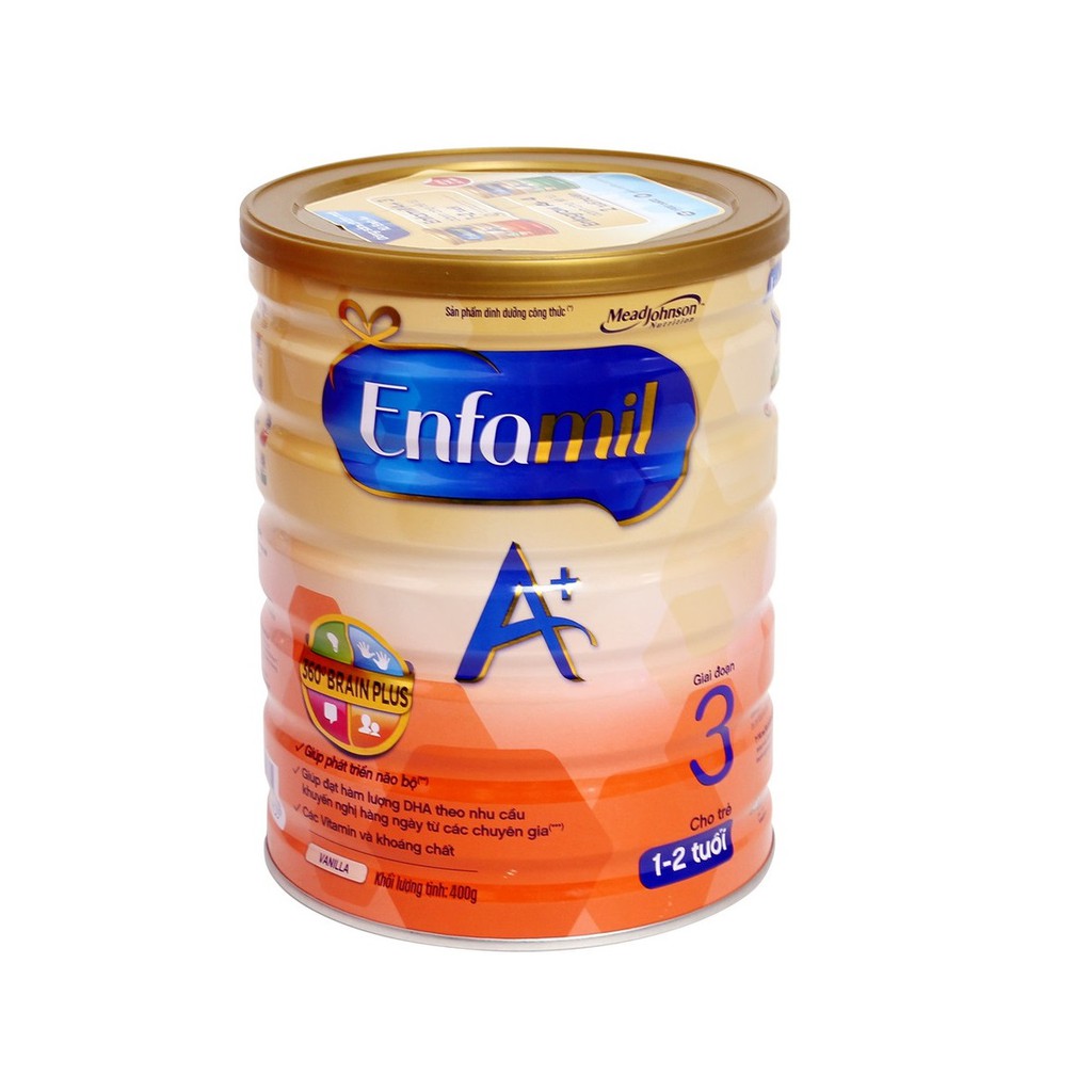 Sữa bột Enfamil A+ 360 3 400g 💟 ENFAMIL 💟 hỗ trợ sự phát triển trí não toàn diện và phát huy tiềm năng học hỏi ở trẻ.