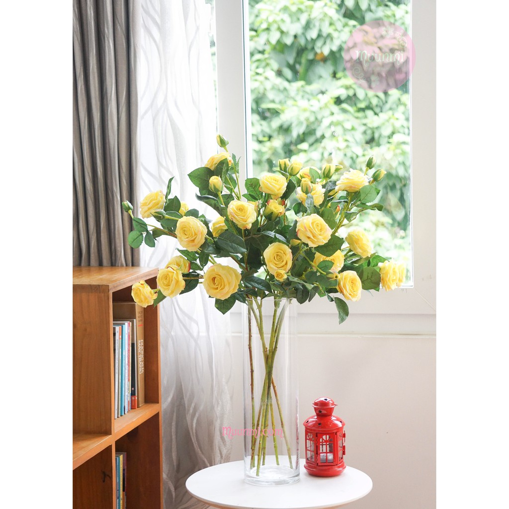 Hoa lụa 🌸  | Hoa Hồng Vàng mang nét ngọt ngào quyến rũ rất đẹp