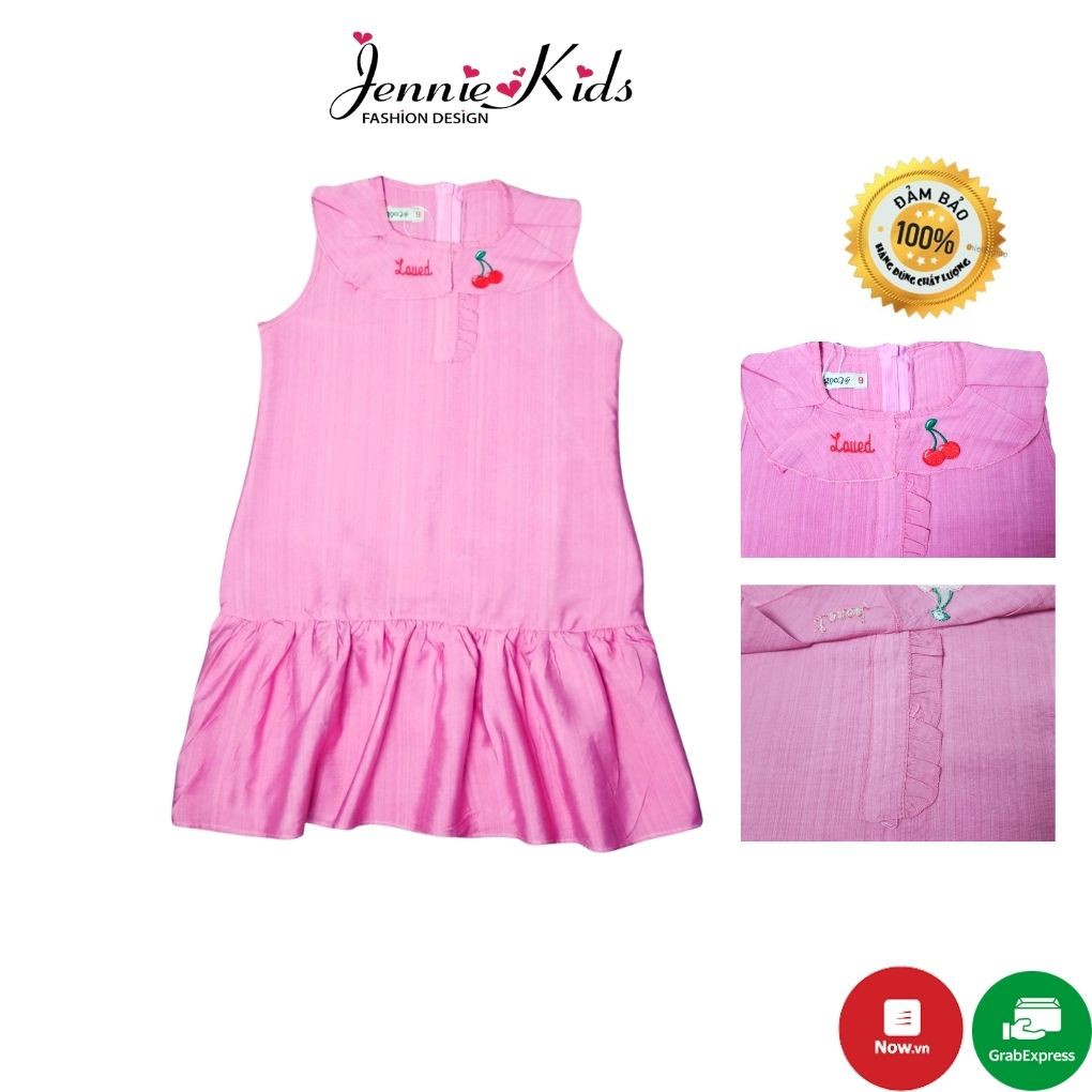 Váy đầm bé gái size đại vải lụa mềm mại cho bé 20-45kg Jennie kids J404