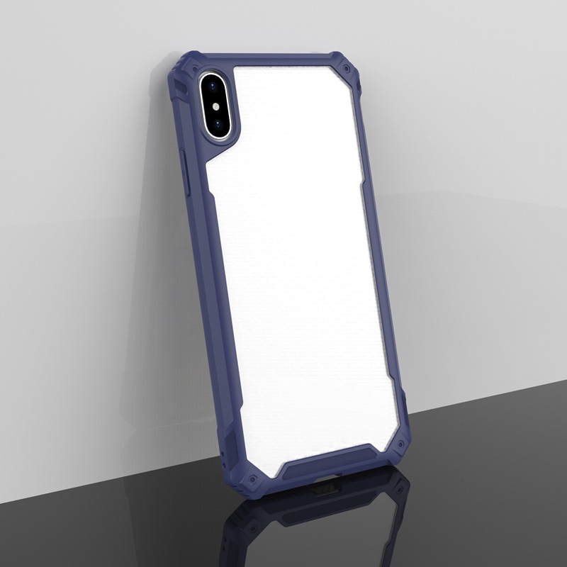 Ốp lưng Iphone XSMax chống sốc cao cấp mặt lưng trong suốt kèm gờ bảo vệ camera máy