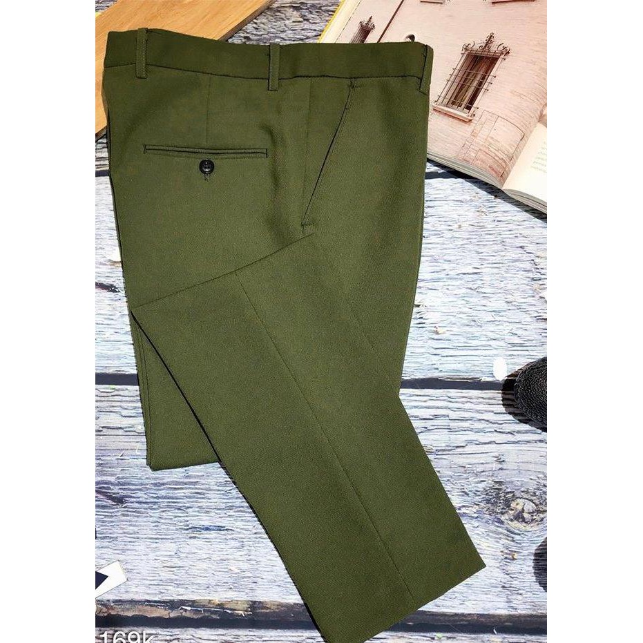 Quần âu nam màu Rêu chống nhăn, Quần tây nam đẹp | BigBuy360 - bigbuy360.vn