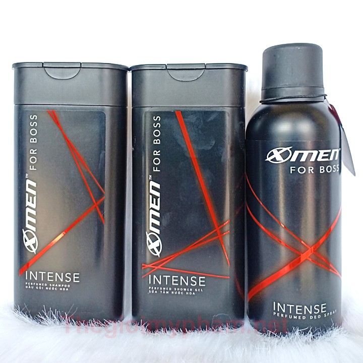 Combo Gội 180g + Xịt 150ml + Tắm 180g Xmen For Boss Intense