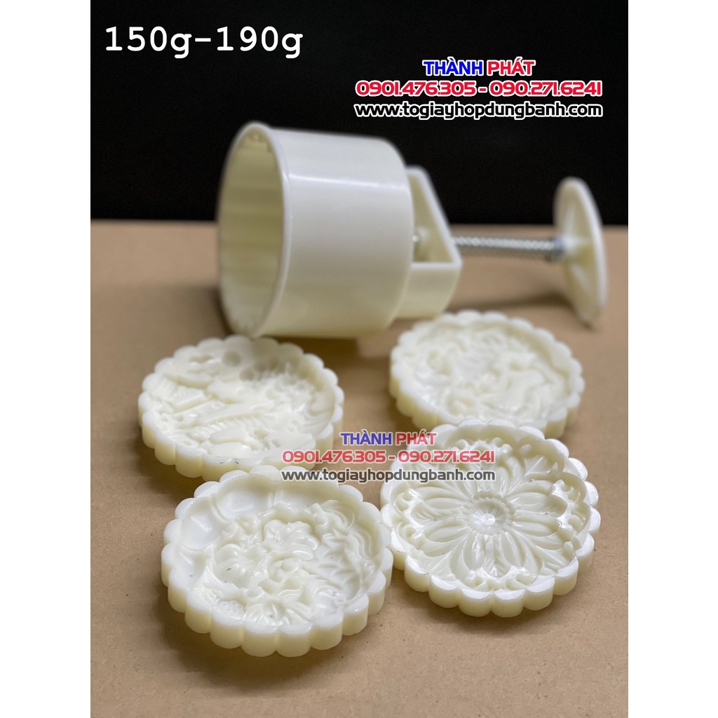 Khuôn bánh trung thu 150g - 200g lo xò dày xịn hình hoa sen - cá - Mẫu mới 2023