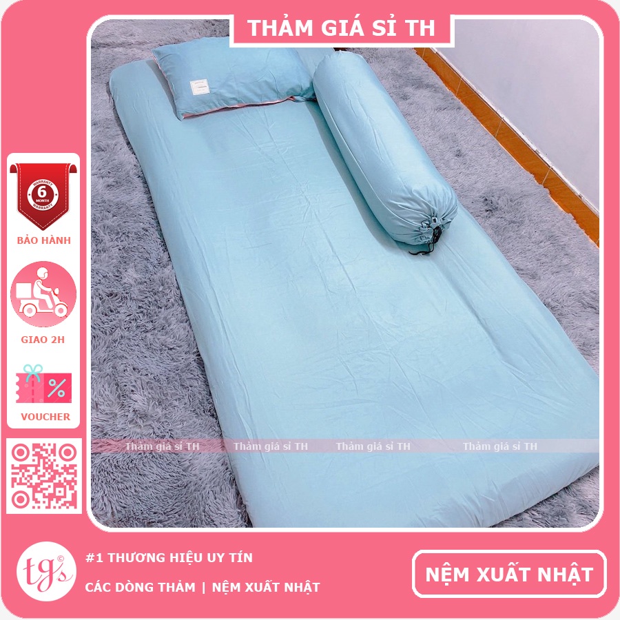 Combo Nệm + Ga nệm cho 1người và 2 người nằm, hàng dư xuất Nhật kích thước 1m6, 1m4, 1m x 2m [Hàng Cam Kết Chất Lượng]