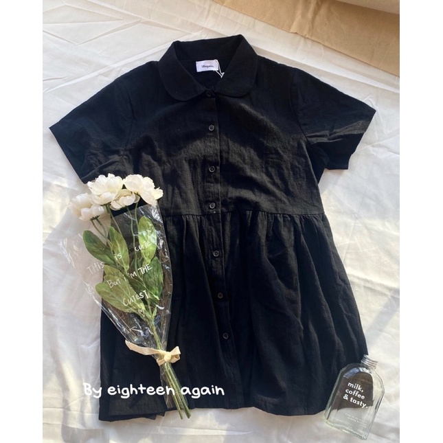 Đầm babydoll đen ngắn 18made ✿ 𝐁𝐲 𝐄𝐢𝐠𝐡𝐭𝐞𝐞𝐧 𝐀𝐠𝐚𝐢𝐧