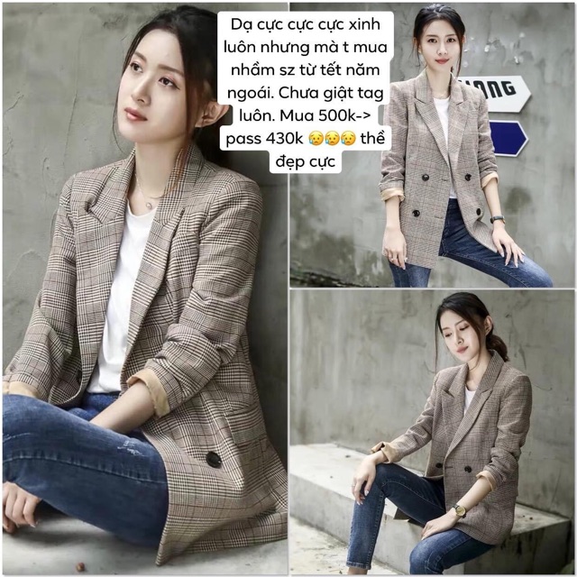 Áo dạ blazer, áo quần Bershka auth new