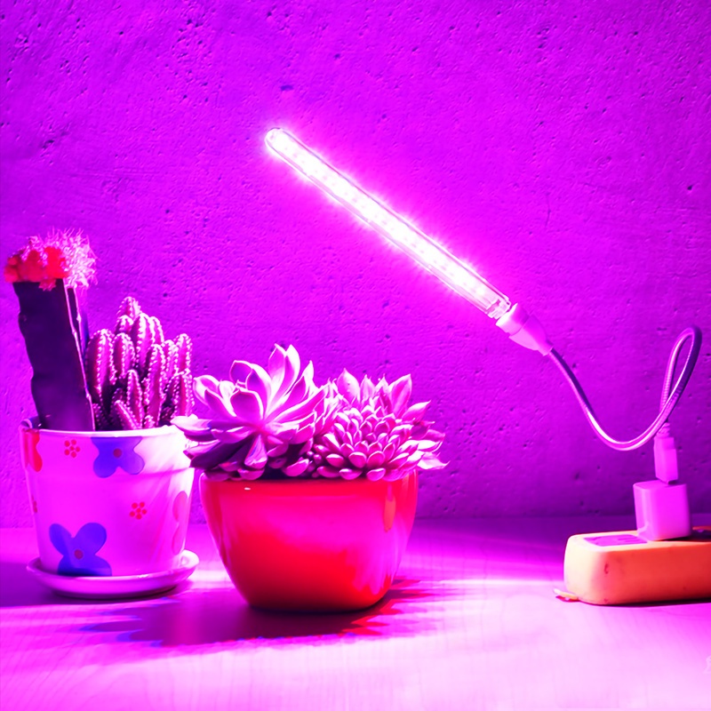 Đèn LED Trồng Cây Di Động 10W DC5V Với Ống Kim Loại Linh Hoạt Có Thể Xoay Linh Hoạt Cho Nhà Ở