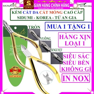 Kềm kìm nhặt cắt da cắt móng tay dụng cụ làm nail loại tốt Sidumi inox đầu tròn bán nguyệt bấm khóe móng giả Tứ An Gia