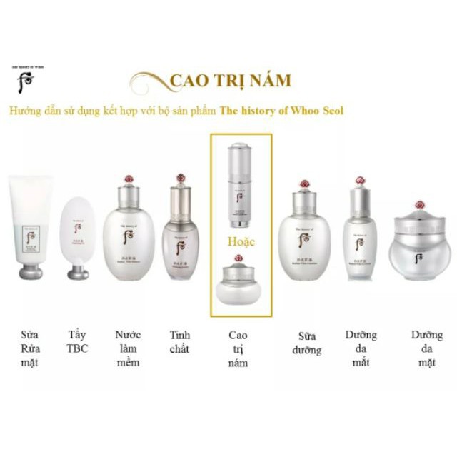 Set whoo trắng chuyên dưỡng trắng da mờ thâm sạm nám tàn nhang - WHOO GONGJINHYANG SEOL SET