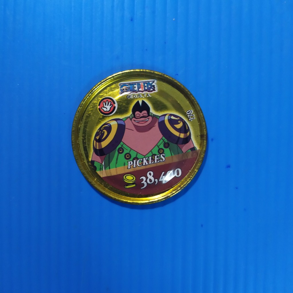 [Set thẻ] Thẻ toonies one piece tròn vàng gold - set 4 thẻ băng hải tặc Foxy 2nd cũ như ảnh