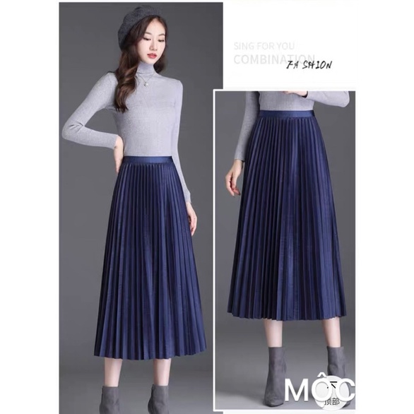 Chân váy Quảng châu dạ nhung mẫu thời trang mới nhất