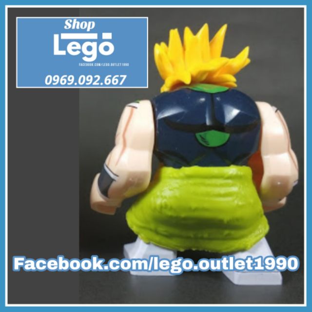 Xếp hình Broly SSJ2 Siêu saiyan cấp 2 trong Songoku Dragon Ball Z Bigfig Lego Minifigures Kopf Kf6073 Kf748