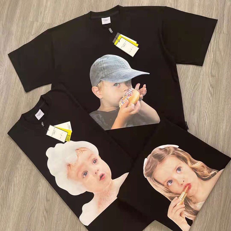 ⚡️Áo thun Acmé de la vie ADLV BABY FACE SHORT SLEEVE T-SHIRT BLACK CAP BOY  ⚡️