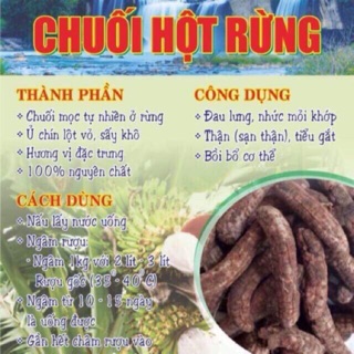 Chuối hột rừng nguyên quả sấy khô