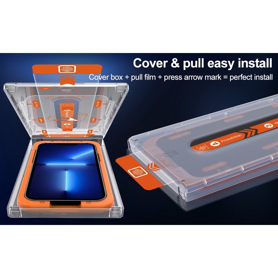 Kính Cường Lực tự dán MAGICBOX Mohave chính hãng siêu cao cấp, Cường lực Magic Box có lưới bảo vệ loa cho iphone