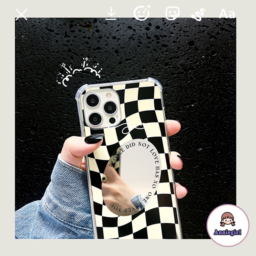 Ốp Điện Thoại TPU Mềm Chống Sốc Họa Tiết Phối Gương Trang Điểm Cho Iphone 14 13 12 11 Pro Max X Xs Max Xr 8 7 Plus